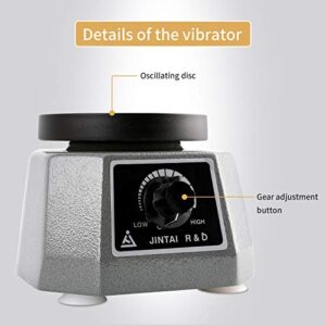 Annhua Dental Vibrator 4" Lab Oscillator Round Shaker, Dentist Vibrators Laboratory Equipment Machine for Mixing Plaster, Gypsum, Pouring Models, Resin Casting, Royal Icing
