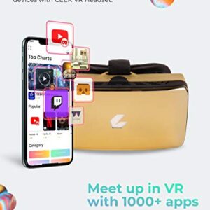 CEEK VR Headset Goggles | 3-Month CEEK VR Experiences Subscription | Gold