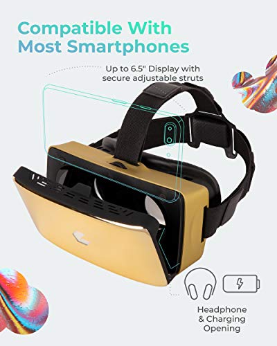 CEEK VR Headset Goggles | 3-Month CEEK VR Experiences Subscription | Gold