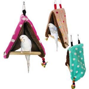 tegongse Birds Nest, Warm Bird Nest Bed Hammock House Perch for Parrot Parakeet Finch Canary Cage Toy