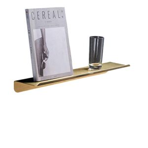 bgl metal wall shelf, metal floating shelf gold 15.7 inches wall mount stainless steel 304 for bathroom organizer