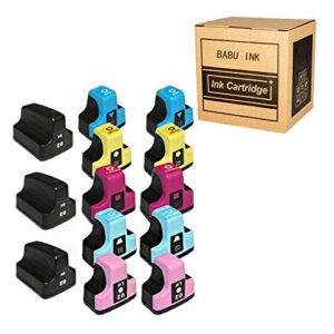 babu compatible ink cartridge replacement for hp 02 work for hp photosmart c6150 c6180 c7150 c7180 c7280 d7260 d7360 d7160 d7460 c8180 c6100 c5100 d7363 c5150 3110 3210 8250 8230 (6 color 13-pack)