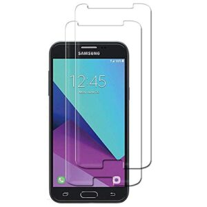 for samsung galaxy j7 prime glass screen protector - [2 pack] tempered glass screen protector for samsung galaxy j7 prime j7 sky pro/galaxy j7 2017 sm-j727a j727u j727t j727t1 j727r4 j727v j727