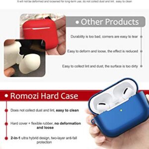 AirPods Pro Case Cover with Lanyard, Luxurious AirPod Pro Cover Hard Shell, Plastic + Silicone 2 in 1 AirPods Pro Skin, AirPos Protective Case for AirPod Pro Charging Case(Royal Blue)