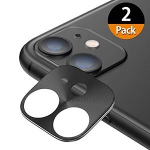 for iPhone 11 Camera Lens Protector - [2 Pack] Uniwit Premium Aluminum Alloy Back Rear Camera Lens Screen Cover Case Shield - Black