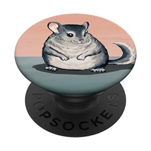 cute chinchilla popsockets popgrip: swappable grip for phones & tablets
