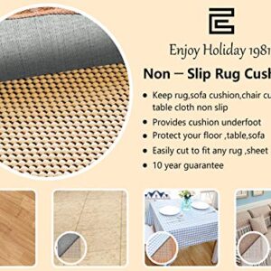 Non Slip Area Rug Pad Gripper - 8x10 Strong Grip Carpet pad for Area Rugs and Hardwood Floors, Provides Protection and Cushion