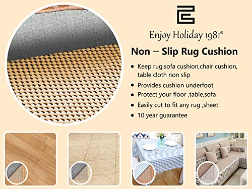 Non Slip Area Rug Pad Gripper - 8x10 Strong Grip Carpet pad for Area Rugs and Hardwood Floors, Provides Protection and Cushion