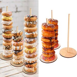 ugyduky wood donut stands - set of 3 donut display stands - wedding donut bar holder dessert bar stand wedding decor