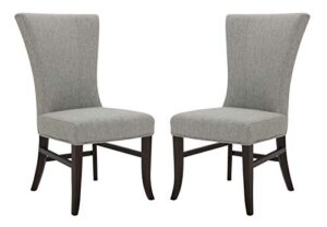 amazon brand – stone & beam reinhart classic upholstered dining chair, 20.5"w, set of 2, light gray