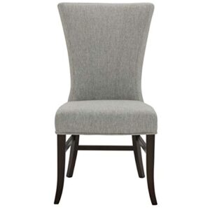 Amazon Brand – Stone & Beam Reinhart Classic Upholstered Dining Chair, 20.5"W, Set of 2, Light Gray