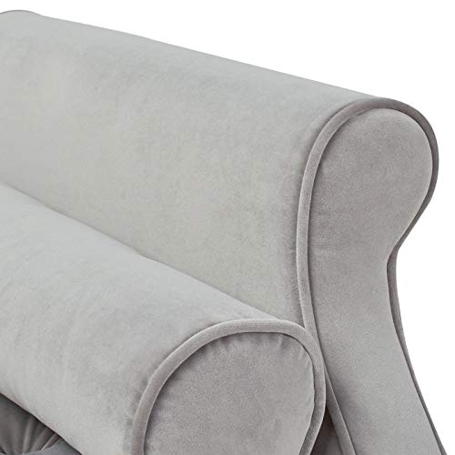 Jennifer Taylor Home Hilary Sofa Bed with Bolster Pillows, Opal Grey