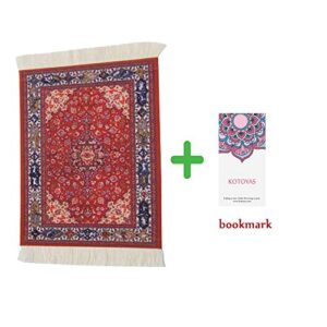 kotoyas Rug Mouse Pad, 2 Pack Woven Rug Bohemian Carpet Mouse Pad for Table Décor