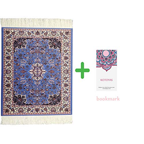 kotoyas Rug Mouse Pad, 2 Pack Woven Rug Bohemian Carpet Mouse Pad for Table Décor