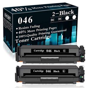 2 Pack Cartridge 046 Black Toner Cartridge Replacement for Canon Color Image Class LBP654Cdw MF735Cdw MF731Cdw MF733Cdw Printer,Sold by TopInk