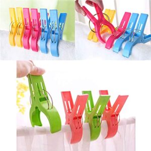 8Pcs Beach Towel Clips Large Size Windproof Plastic Bathroom Towel Clips, Quilt Clamps Clothes Pegs for Home Pool Chairs, Laundry, Sunbeds and Sun Loungers