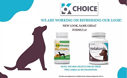 K9 Choice Melatonin for Dogs, 6mg - 90 Beef Flavored Chewable Tablets for Small to Large Dogs