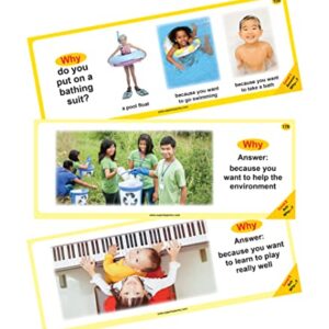 Super Duper Publications | WH Questions Skill Strips® Photo Cards | Educational Learning Resource for Children | Practice Expressive and Receptive Language Skills