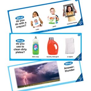 Super Duper Publications | WH Questions Skill Strips® Photo Cards | Educational Learning Resource for Children | Practice Expressive and Receptive Language Skills