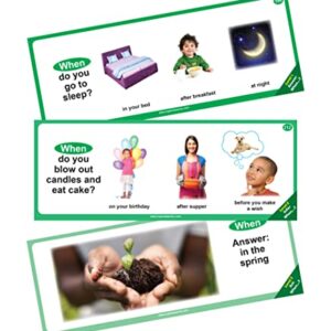 Super Duper Publications | WH Questions Skill Strips® Photo Cards | Educational Learning Resource for Children | Practice Expressive and Receptive Language Skills