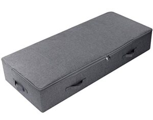 iwill create pro large under the bed storage container for duvets, blankets bedding accessories, black gray