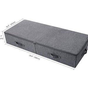 iwill CREATE PRO Large Under the Bed Storage Container for Duvets, Blankets Bedding Accessories, Black Gray