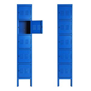 intergreat metal locker for office storage locker employees locker for school gym lockers corridor locker five tier box blue 5 door