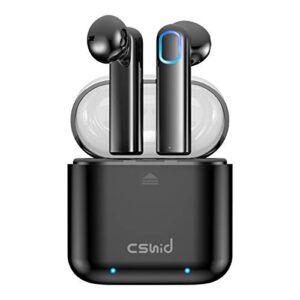 cshidworld wireless earbuds, bluetooth 5.0 earbuds headphones, true wireless stereo earphones with 30hrs playback, hi-fi sound bluetooth headset with charging case one-step pairing noise cancelling