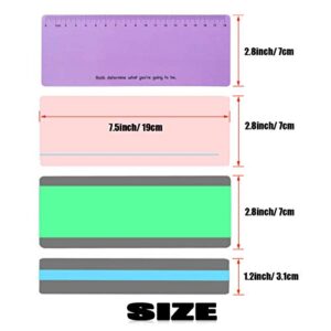 Allazone 27 PCS Reading Guide Highlight Strips 4 Style Highlight Strips Colored Overlay Highlight Bookmarks Help with Dyslexia for Children, Teacher Teaching