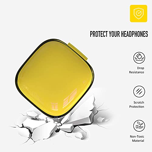 Coffea Protective Silicone Case for Beats Powerbeats Pro 2019 (White Edge, Deep Yellow)