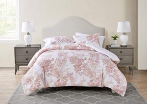 tahari home - full comforter set, 3-piece bedding with matching shams, floral room decor (sofia rose, full/queen)