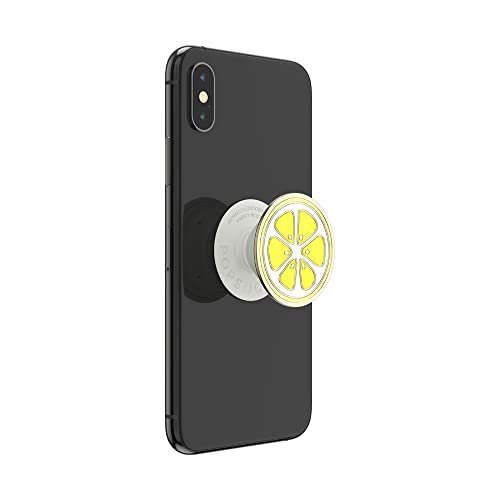 ​​​​PopSockets Phone Grip with Expanding Kickstand, PopSockets for Phone - Enamel Lemon Slice