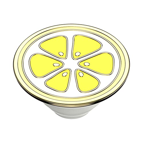 ​​​​PopSockets Phone Grip with Expanding Kickstand, PopSockets for Phone - Enamel Lemon Slice