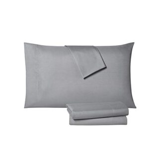 tahari home - king sheet set, lightweight 6-piece sheets with matching pillowcases, soft room decor (modern grey, king)