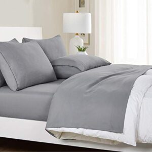 Tahari Home - King Sheet Set, Lightweight 6-Piece Sheets with Matching Pillowcases, Soft Room Decor (Modern Grey, King)