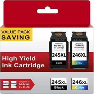 pg-245xl cl-246xl high yield for canon ink cartridges 245 246 combo pack compatible for cannon pixma mx490 mx492 mg2522 ts3122 ts3300 ts3322 ts3320 tr4500 tr4520 tr4522 mg2500 mg2922 ts3100 printer