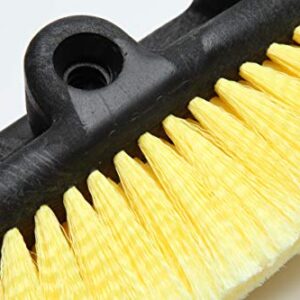 60 Inch Car Wash Brush 12" with Soft Bristle Head Flow-Through Heavy Duty Tri-Level Dip Auto Car Wash Brush Long Handle Car Exterior Washing Yellow