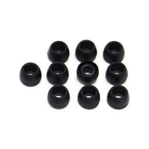 Earbudz 10 Pairs Small Silicone Replacement Earbud Tips (Black)