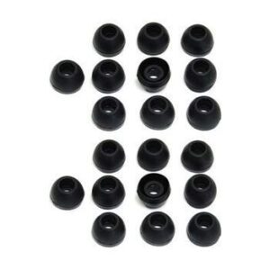 earbudz 10 pairs small silicone replacement earbud tips (black)