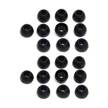 Earbudz 10 Pairs Small Silicone Replacement Earbud Tips (Black)