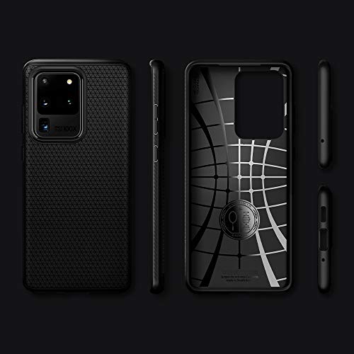 Spigen Liquid Air Armor Designed for Samsung Galaxy S20 Ultra Case/Galaxy S20 Ultra 5G Case (2020) - Matte Black