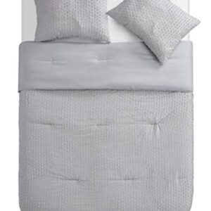 Tahari Home - King Comforter Set, 3-Piece Bedding with Matching Shams, Chic Room Decor (Vee Grey, King)