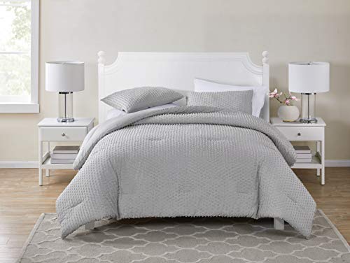 Tahari Home - King Comforter Set, 3-Piece Bedding with Matching Shams, Chic Room Decor (Vee Grey, King)