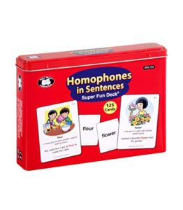 super duper publications | homophones in sentences flash cards fun deck | educational learning resource for children