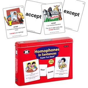 Super Duper Publications | Homophones in Sentences Flash Cards Fun Deck | Educational Learning Resource for Children