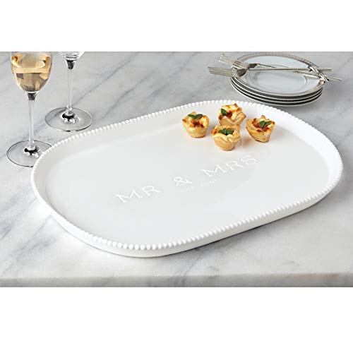 Mud Pie MR MRS BEADED 2020 PLATTER