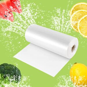 RyhamPaper Food Storage Bags, 1 Roll 12 x 16 Plastic Produce Bag on a Roll Fruits, Vegetable, Bread, Food Storage Clear Bags, 350 Bags