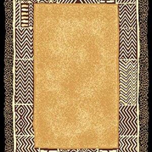 Champion Rugs African Tribal Print Area Rug Floor Mat Living Room Bedroom Carpet (5’ 3” X 7’ 5”)