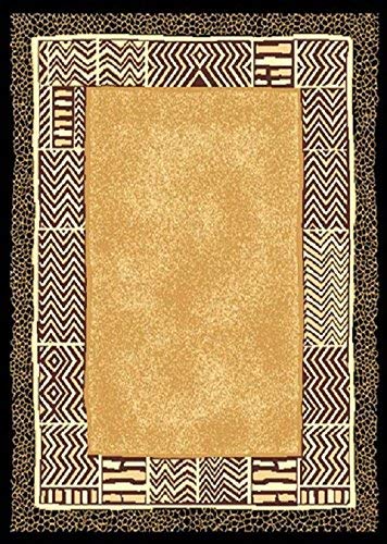 Champion Rugs African Tribal Print Area Rug Floor Mat Living Room Bedroom Carpet (5’ 3” X 7’ 5”)