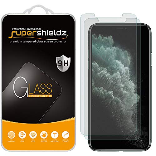 (2 Pack) Supershieldz Anti-Glare (Matte) Screen Protector Designed for iPhone 11 Pro Max and iPhone XS Max (6.5 inch) [Tempered Glass] Anti Fingerprint, Anti Scratch, Bubble Free